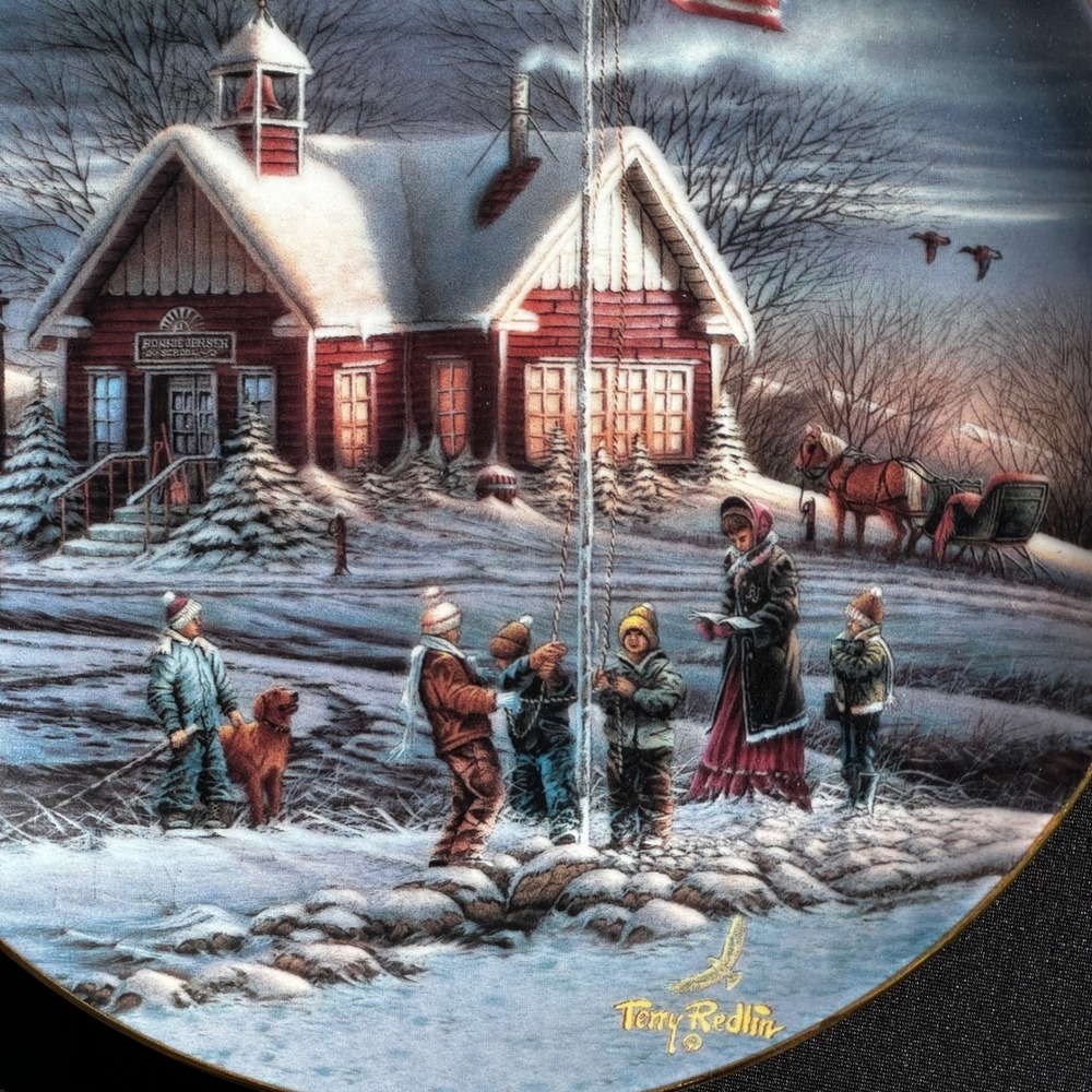 Bradford Exchange Terry Redlin America America Plate 8in Multi Excellent COA